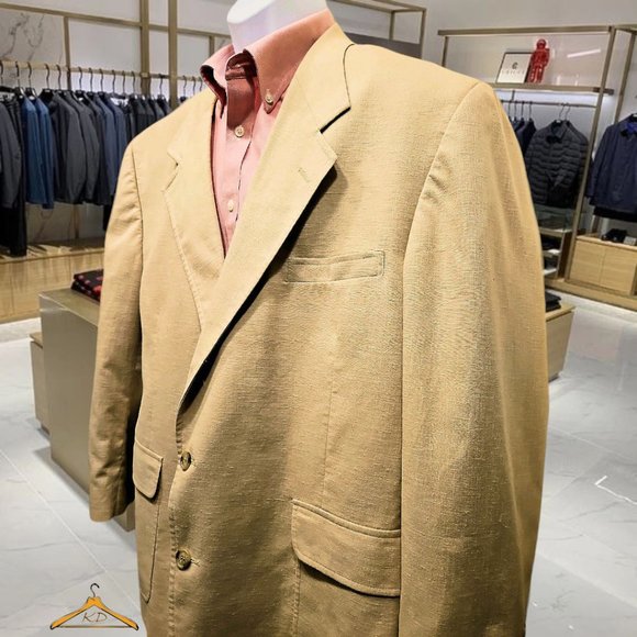 Vintage Orvis Sport Coat - 48R, Linen/Cotton Blend, Beige, EUC - Picture 1 of 14